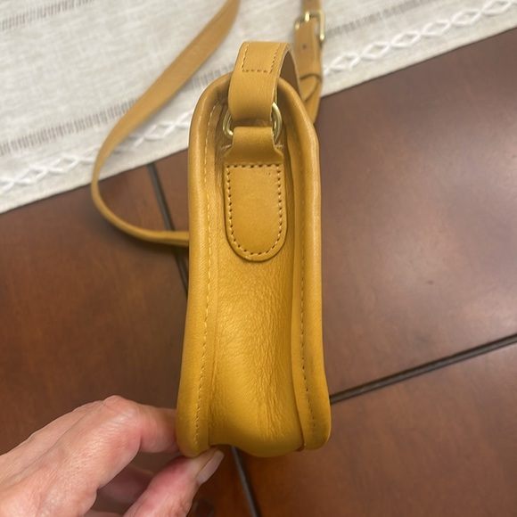 Coach Wendie Vintage Leather Crossbody | Yellow Mustard - Picture 9 of 11